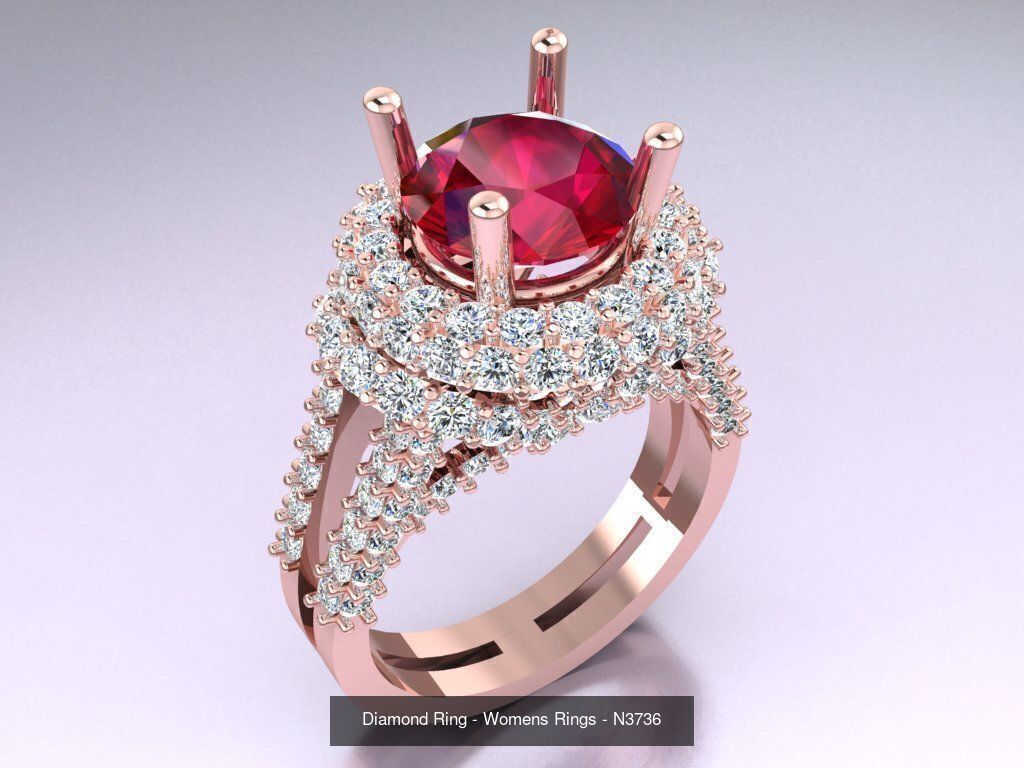 Collection 3d Ring Jewellery - 100 Womens Rings N20 _30