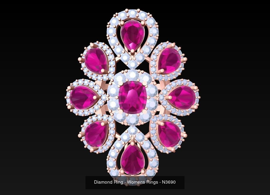 Collection 3d Ring Jewellery - 100 Womens Rings N20 _29