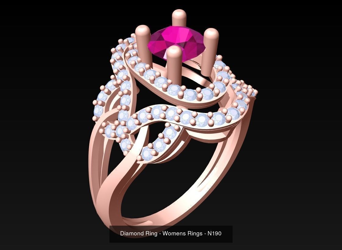 Collection 3d Ring Jewellery - 100 Womens Rings N20 _19