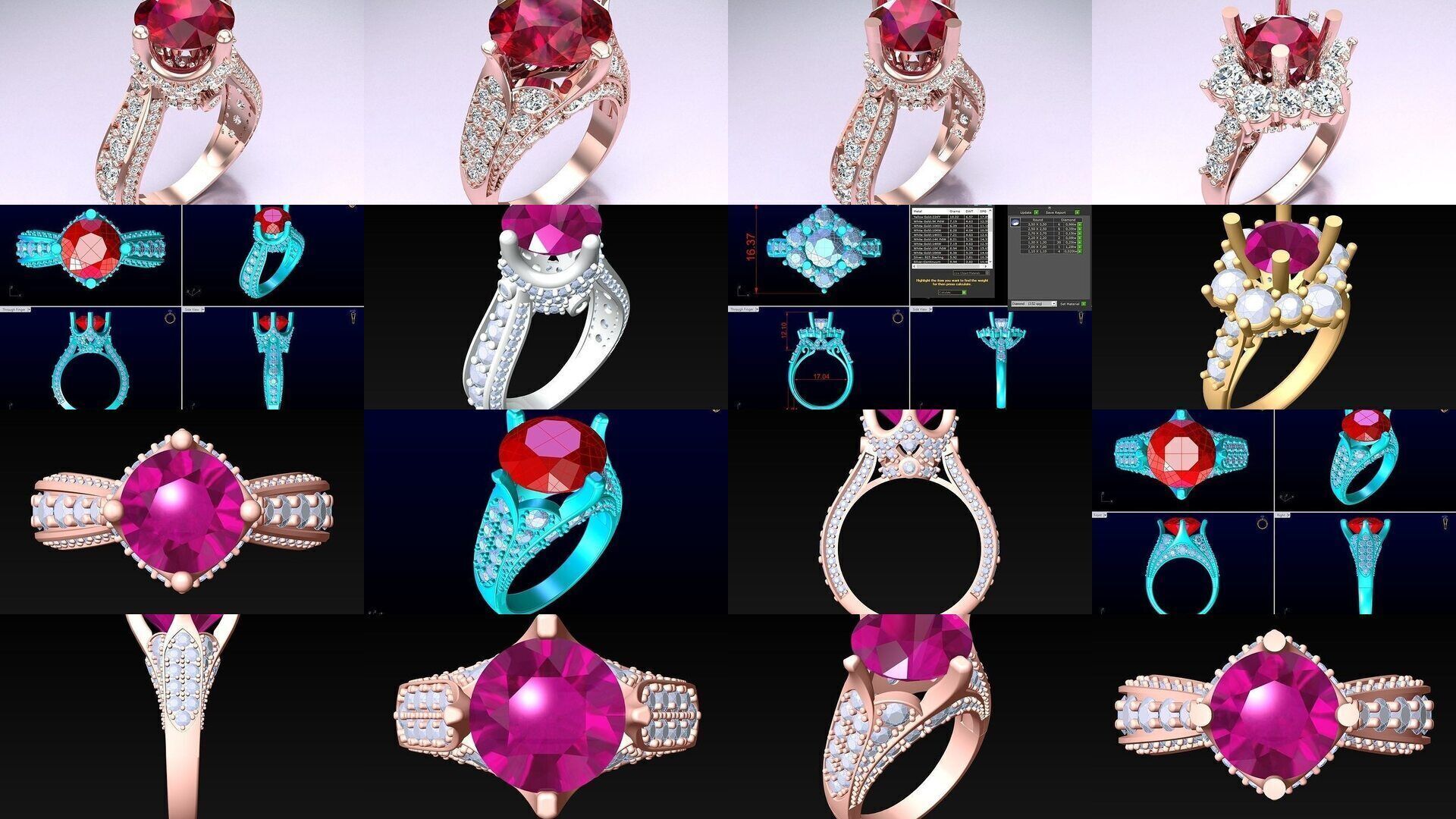 Collection 3d Ring Jewellery - 100 Womens Rings N20 _11