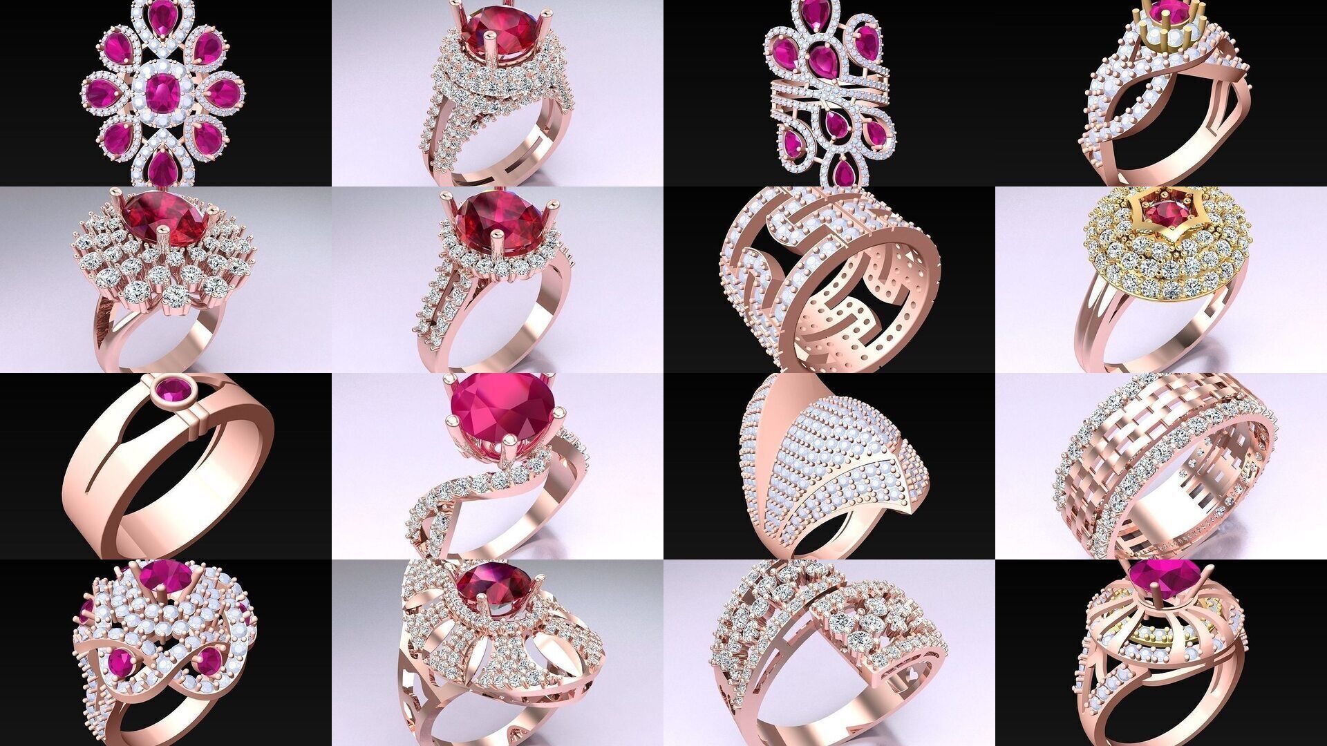 Collection 3d Ring Jewellery - 100 Womens Rings N20 _1