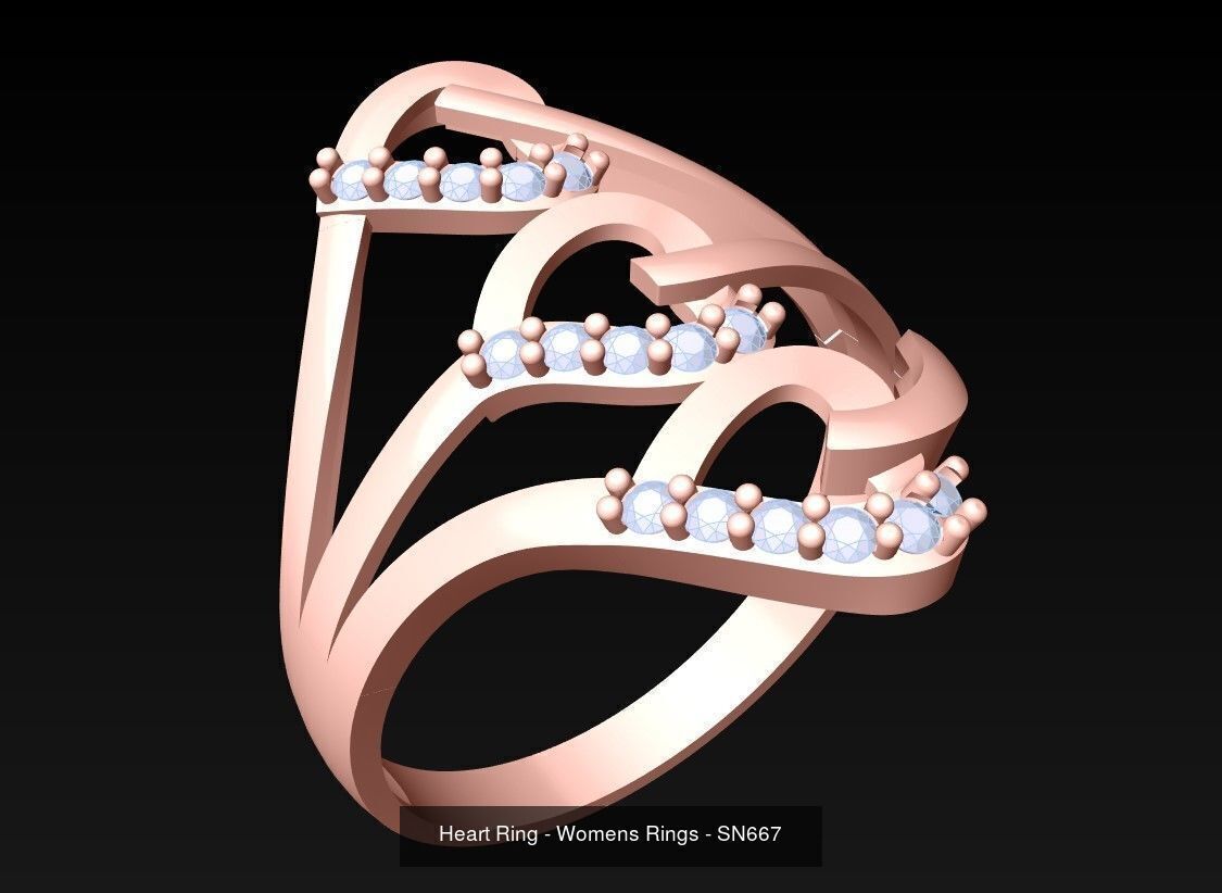 Collection 3d Ring Jewellery - 100 Womens Rings N20 _70