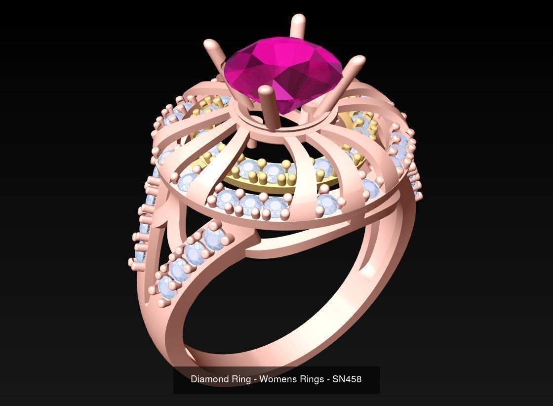 Collection 3d Ring Jewellery - 100 Womens Rings N20 _44