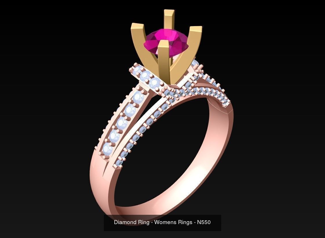 Collection 3d Ring Jewellery - 100 Womens Rings N20 _60