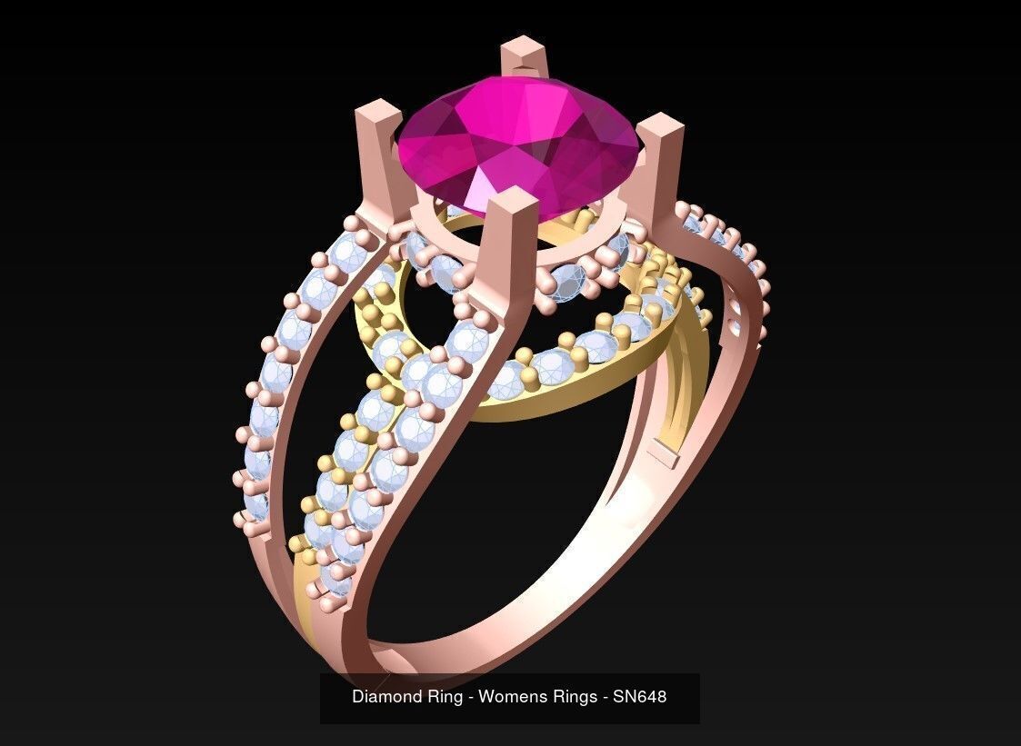 Collection 3d Ring Jewellery - 100 Womens Rings N20 _73