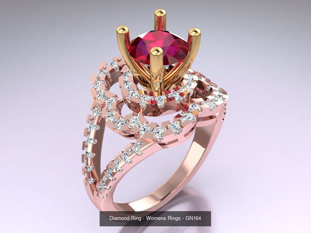 Collection 3d Ring Jewellery - 100 Womens Rings N20 _106