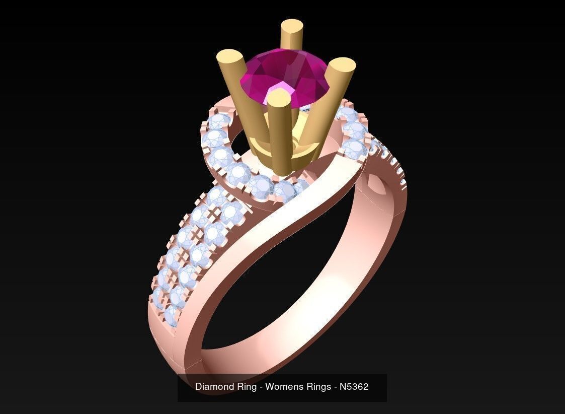 Collection 3d Ring Jewellery - 100 Womens Rings N20 _64