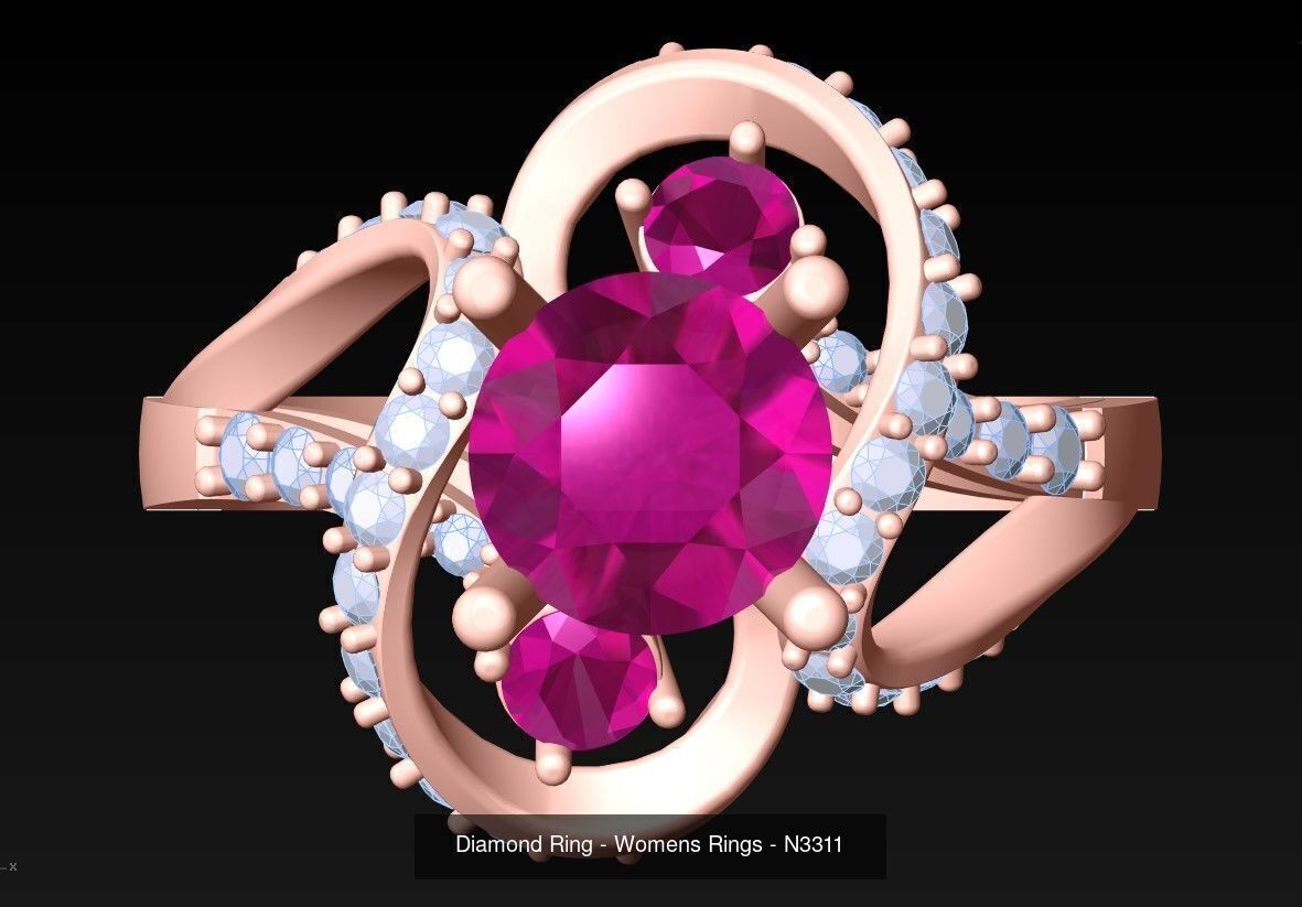 Collection 3d Ring Jewellery - 100 Womens Rings N20 _25