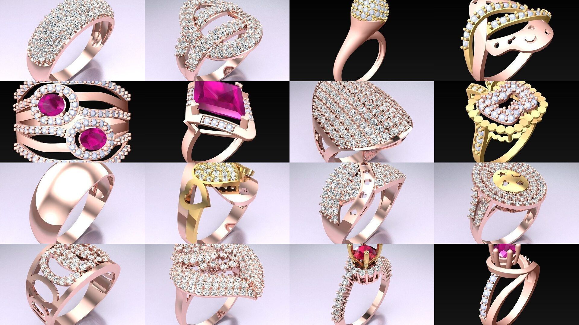 Collection 3d Ring Jewellery - 100 Womens Rings N20 _7