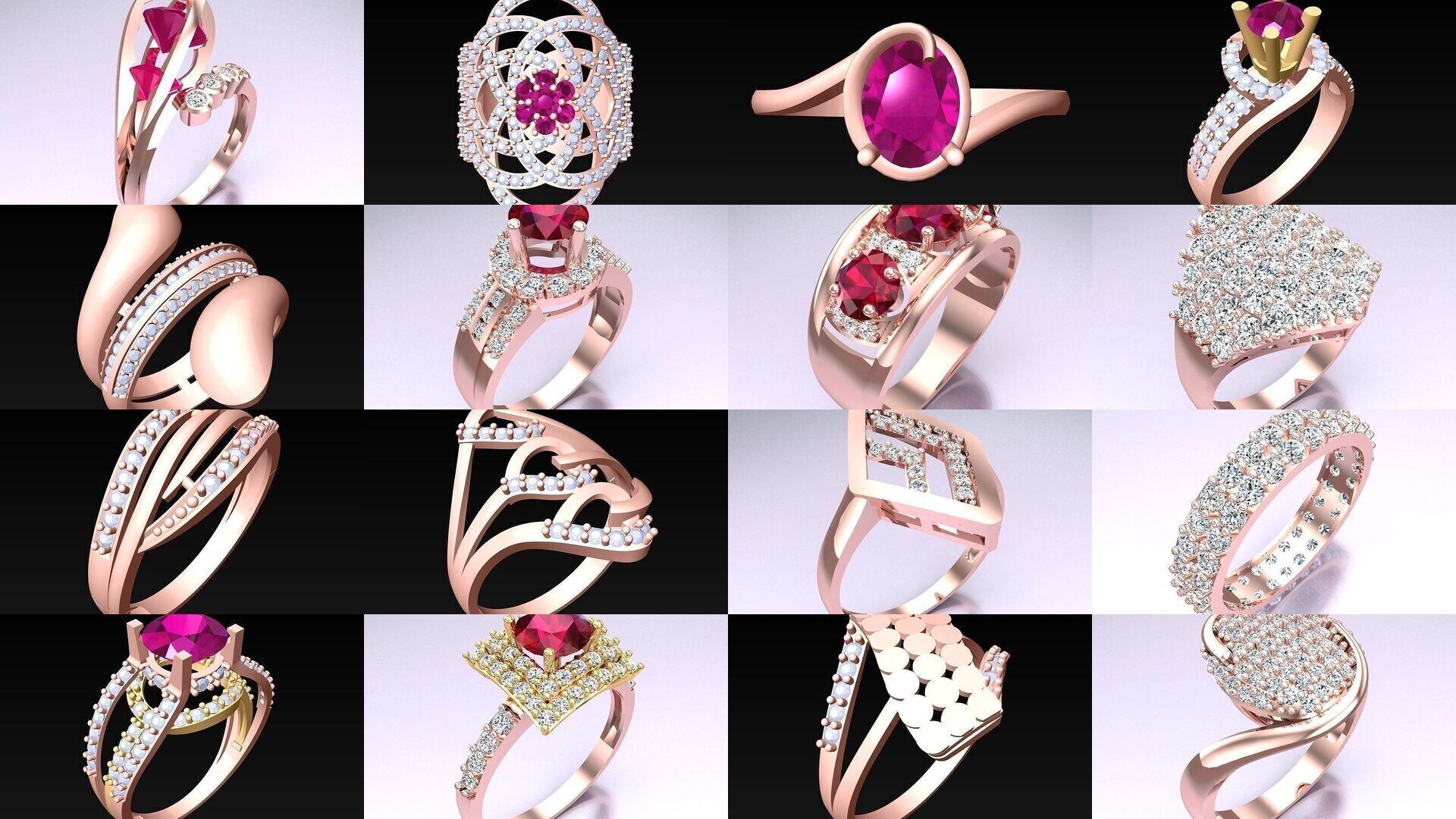 Collection 3d Ring Jewellery - 100 Womens Rings N20 _5