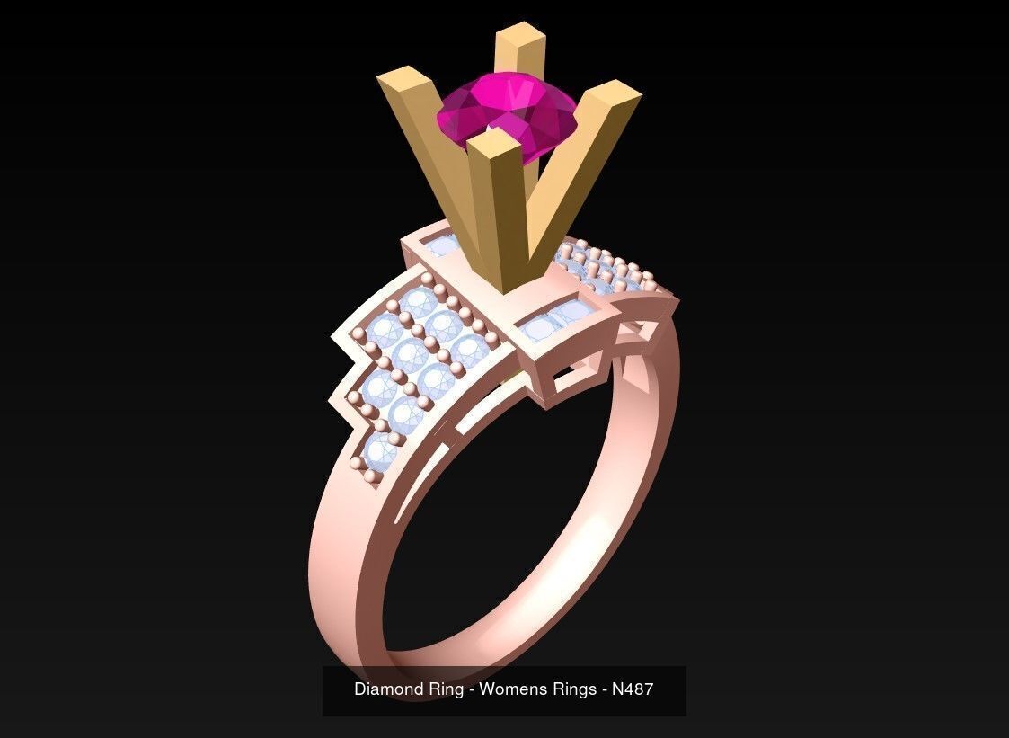 Collection 3d Ring Jewellery - 100 Womens Rings N20 _58