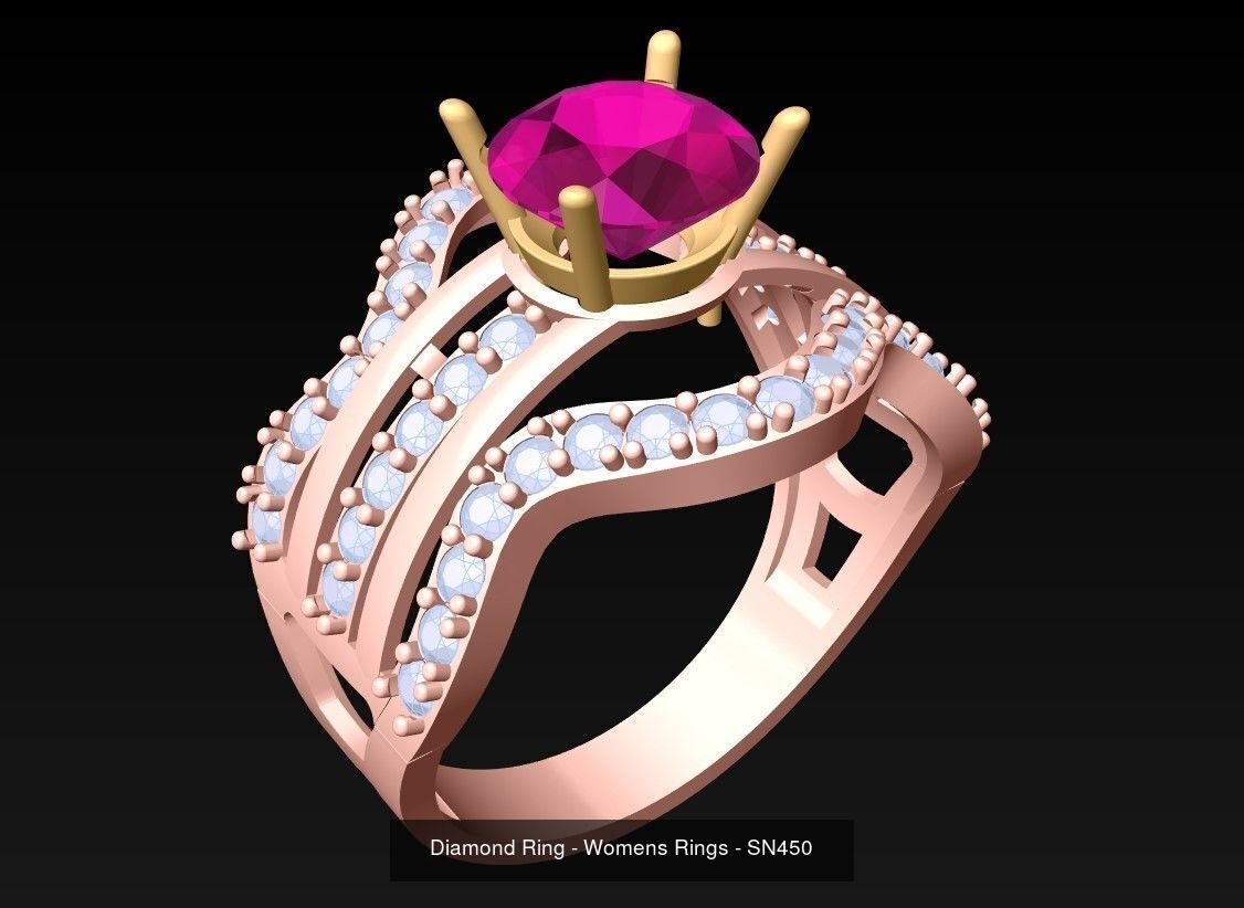 Collection 3d Ring Jewellery - 100 Womens Rings N20 _45