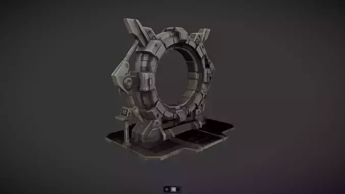 futuristic sci-fi portal gate
