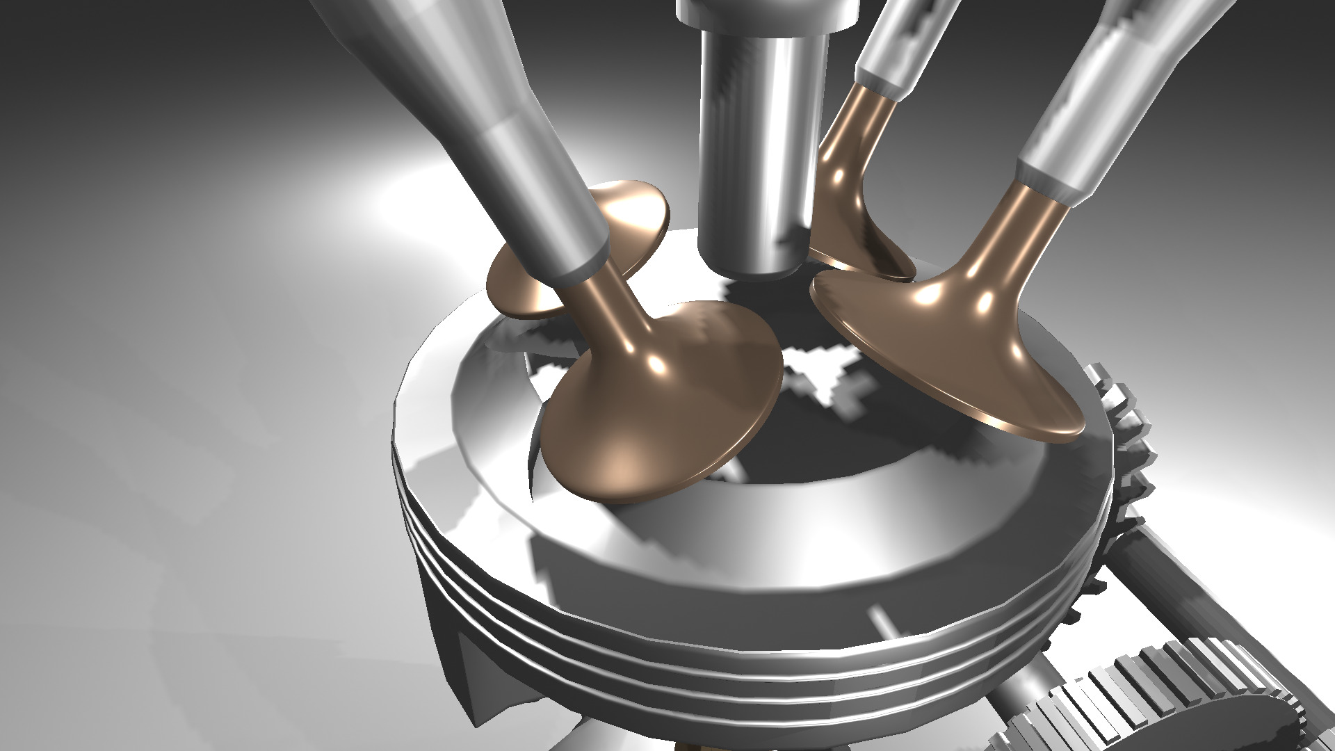 motorcycle engine cutaway model 3D 3D model_4