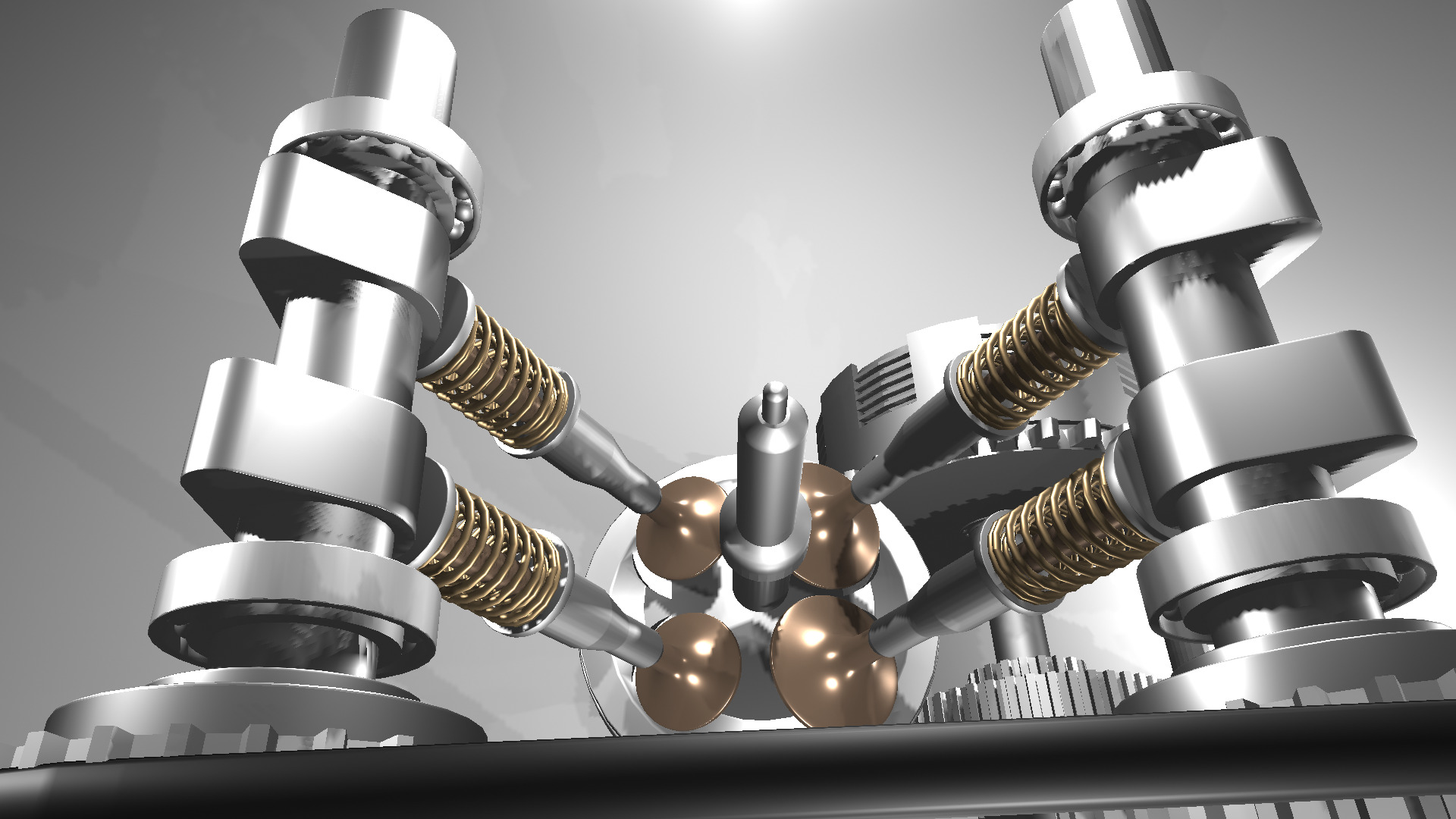 motorcycle engine cutaway model 3D 3D model_5