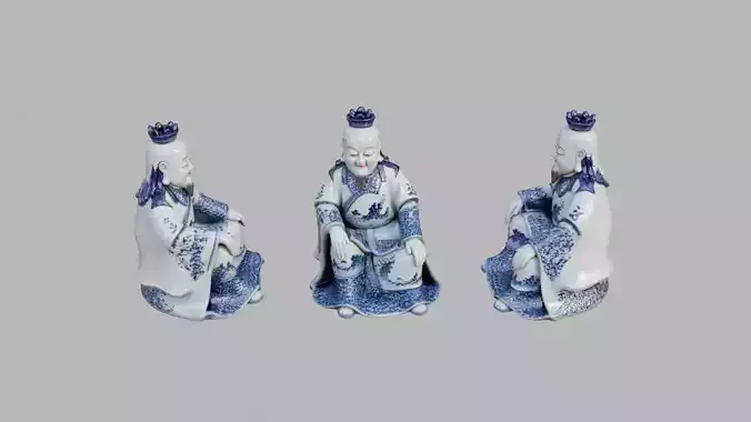 Porcelain Sitting Statue