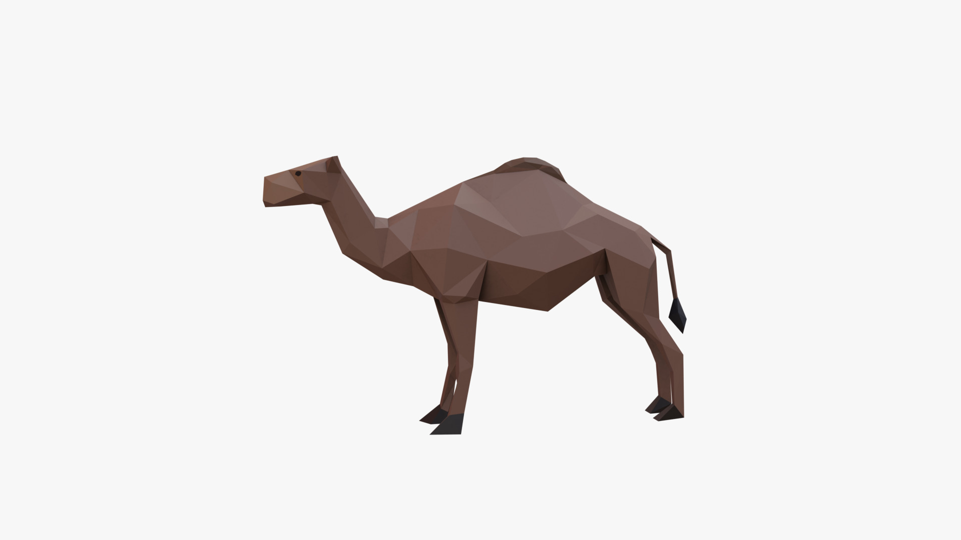 Camel low poly Low-poly 3D model_1