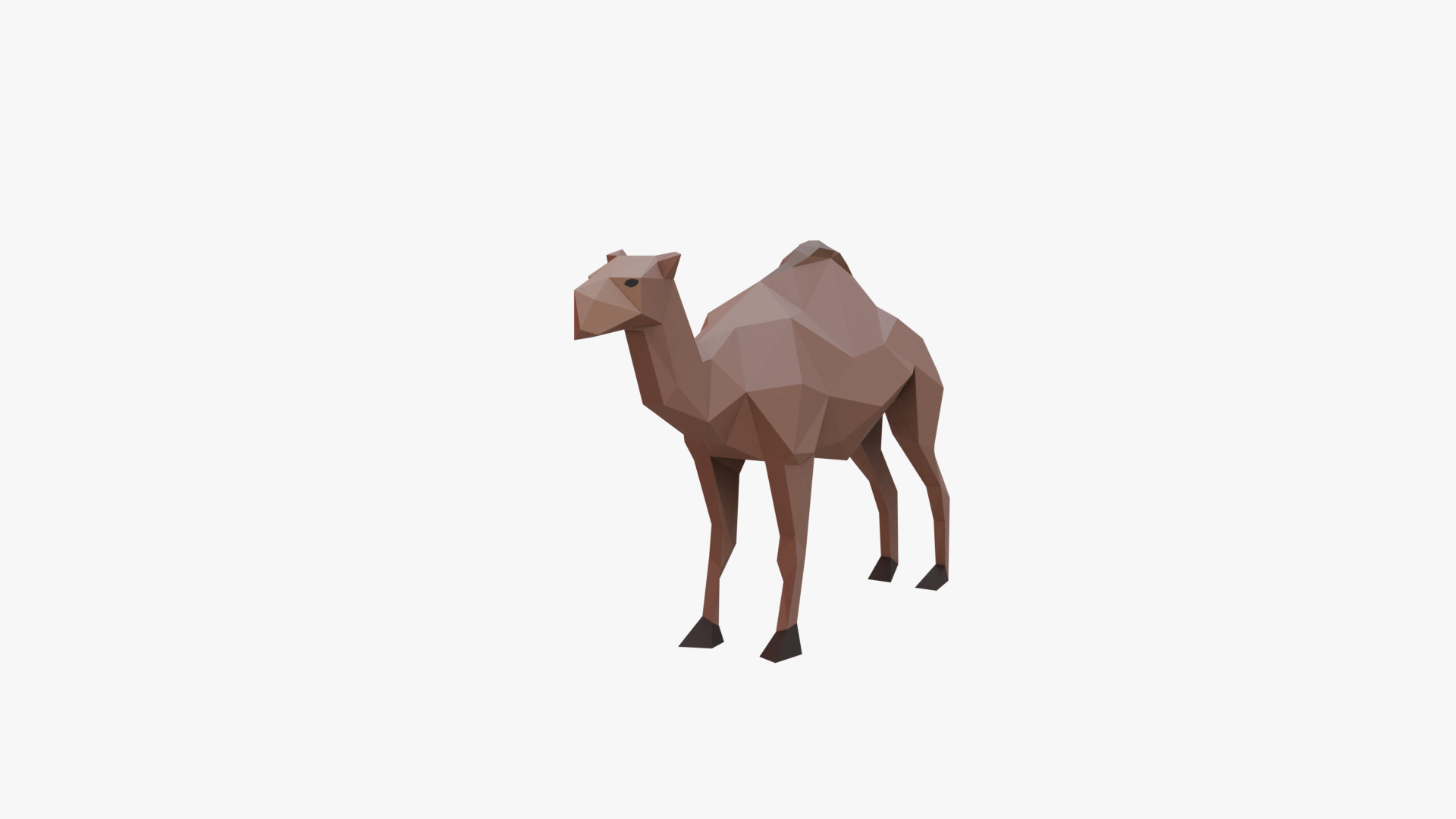 Camel low poly Low-poly 3D model_2