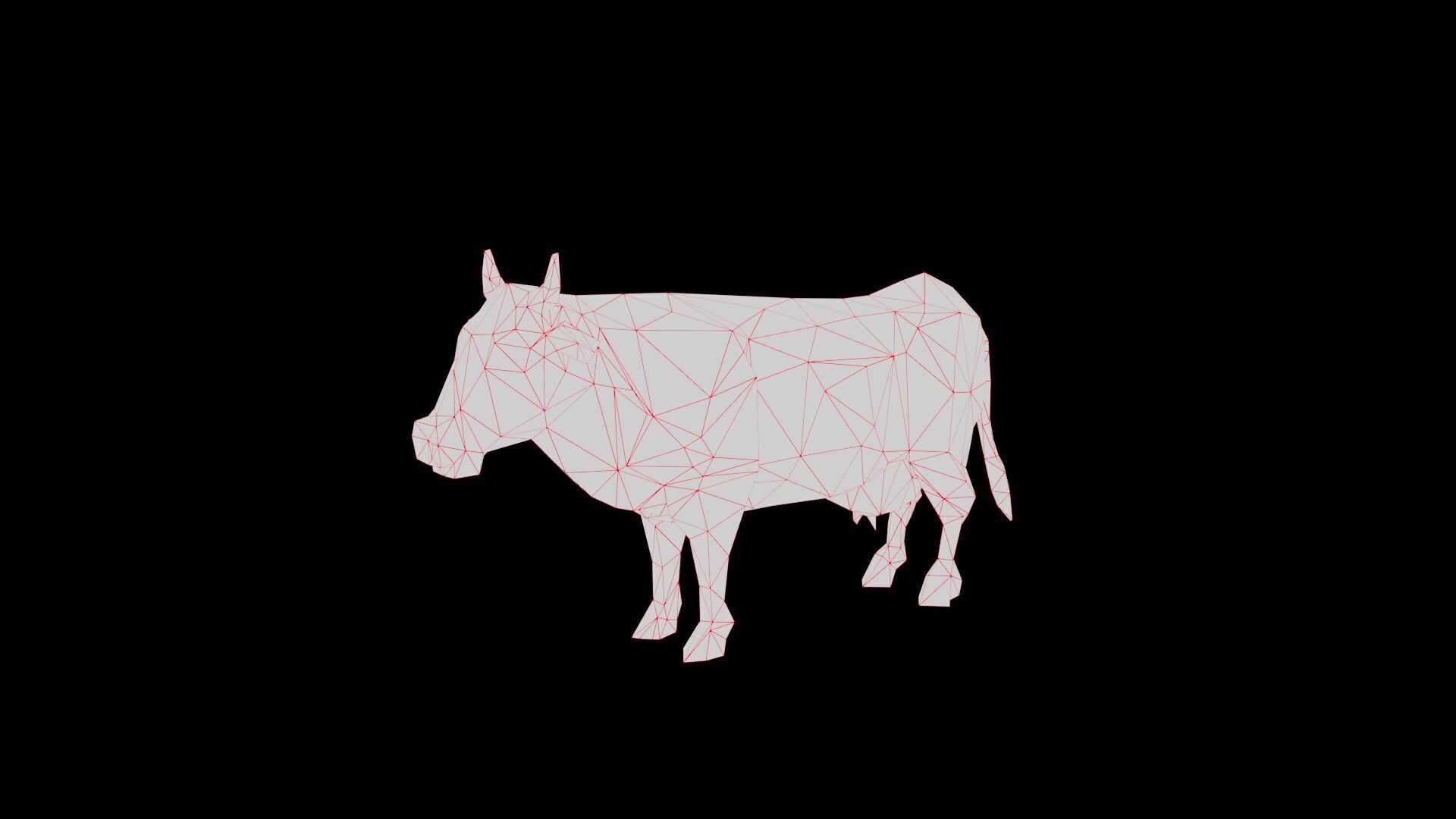 Cow low poly Low-poly 3D model_6