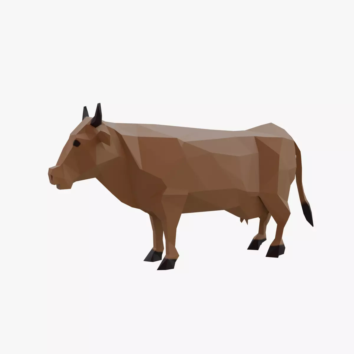Cow low poly Low-poly 3D model_0
