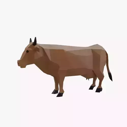 Cow low poly Low-poly 3D model