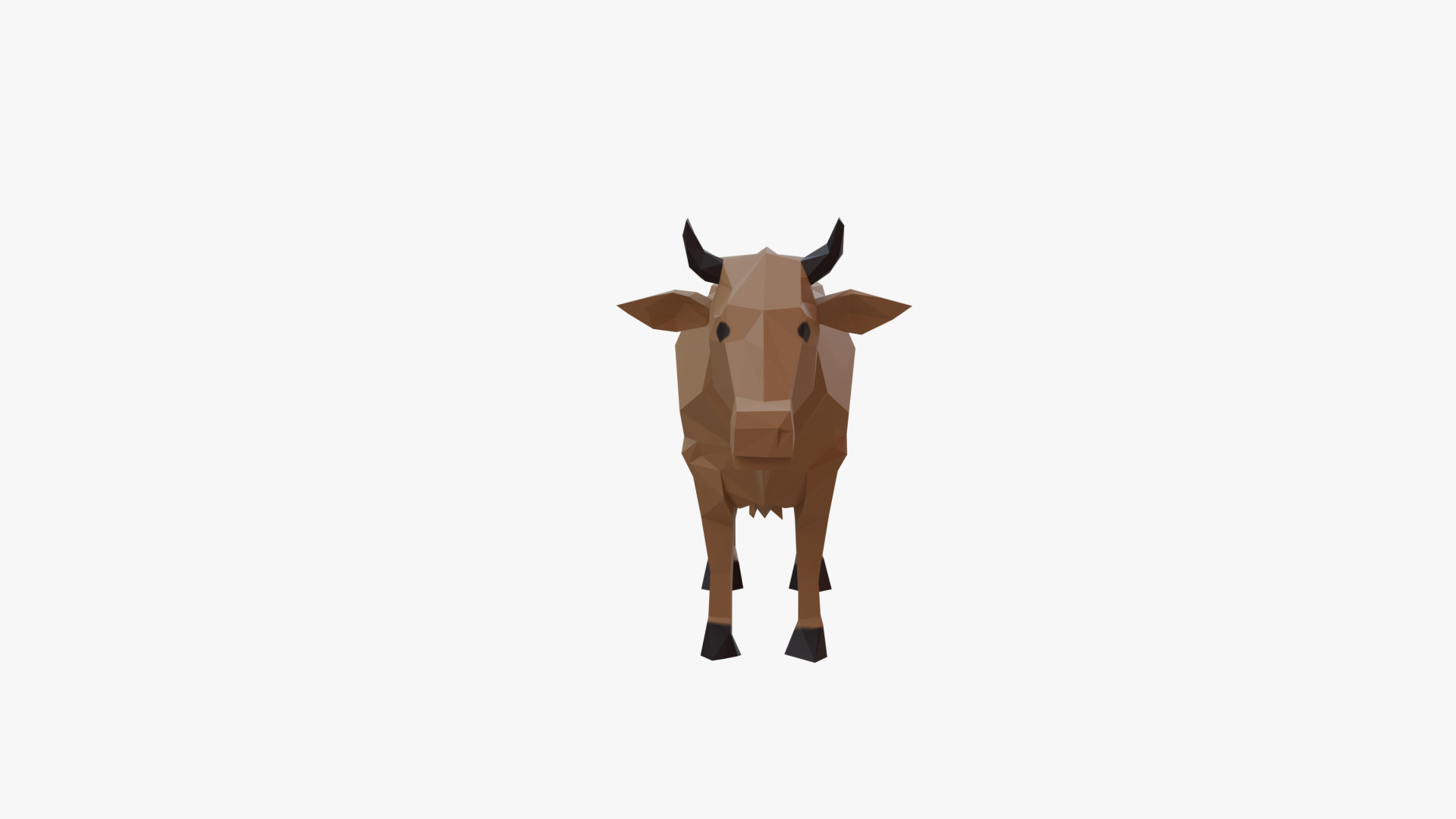 Cow low poly Low-poly 3D model_2