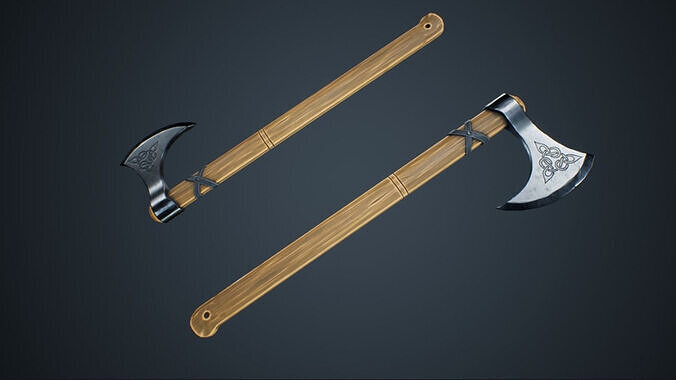 Viking Weapons Small AXE Low-poly 3D model