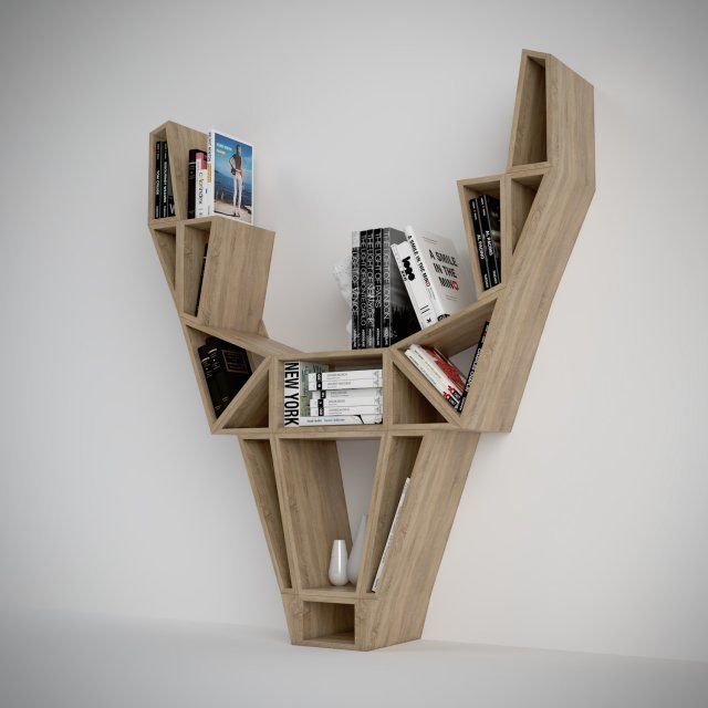 Bookshelf Deer 3D model_2