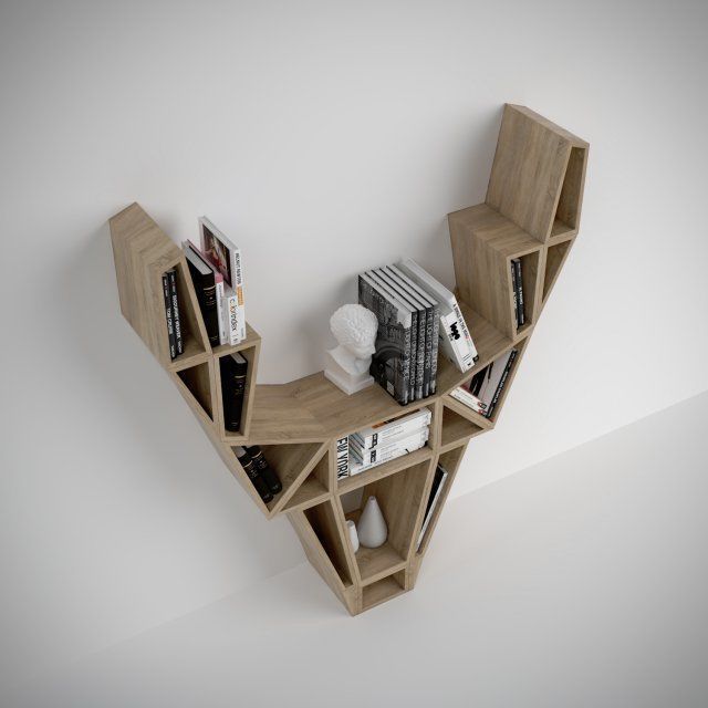 Bookshelf Deer 3D model_1