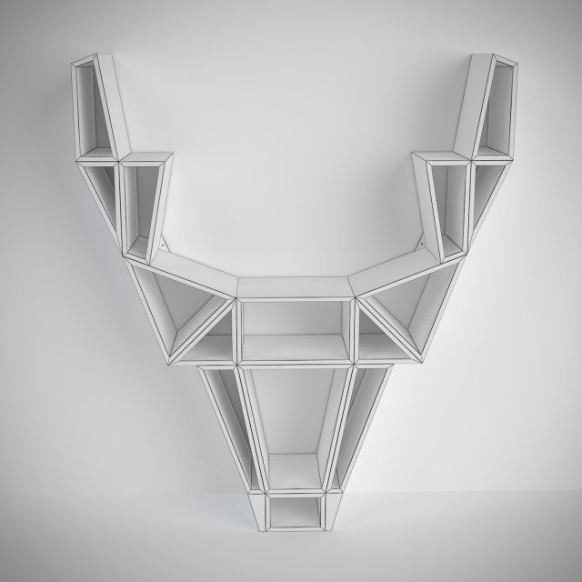 Bookshelf Deer 3D model_4