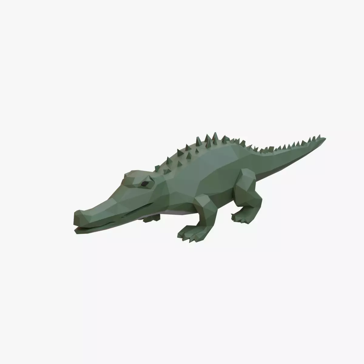 Crocodile low poly Low-poly 3D model_0