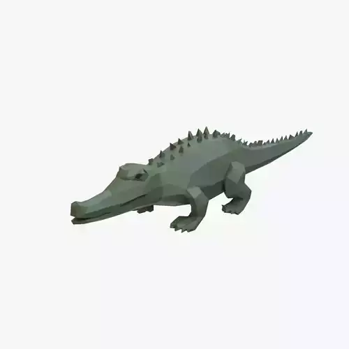 Crocodile low poly Low-poly 3D model