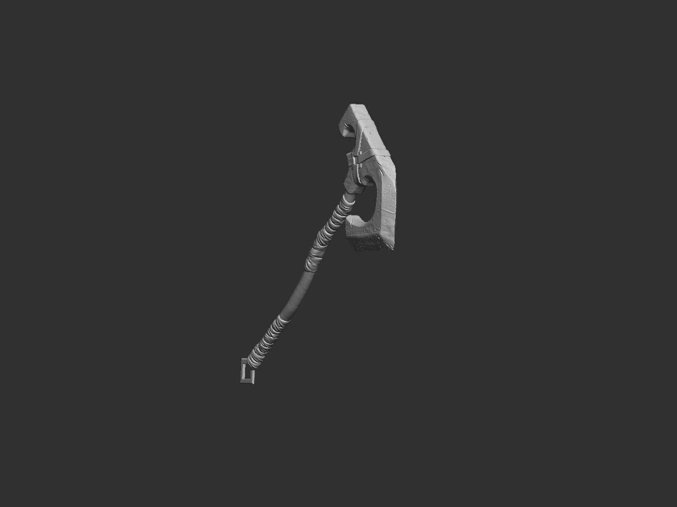 Stylized Viking and Warrior Axe 3D print model_3