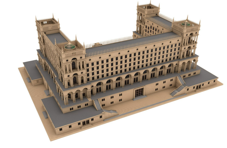 Government House of Baku 3D model_1