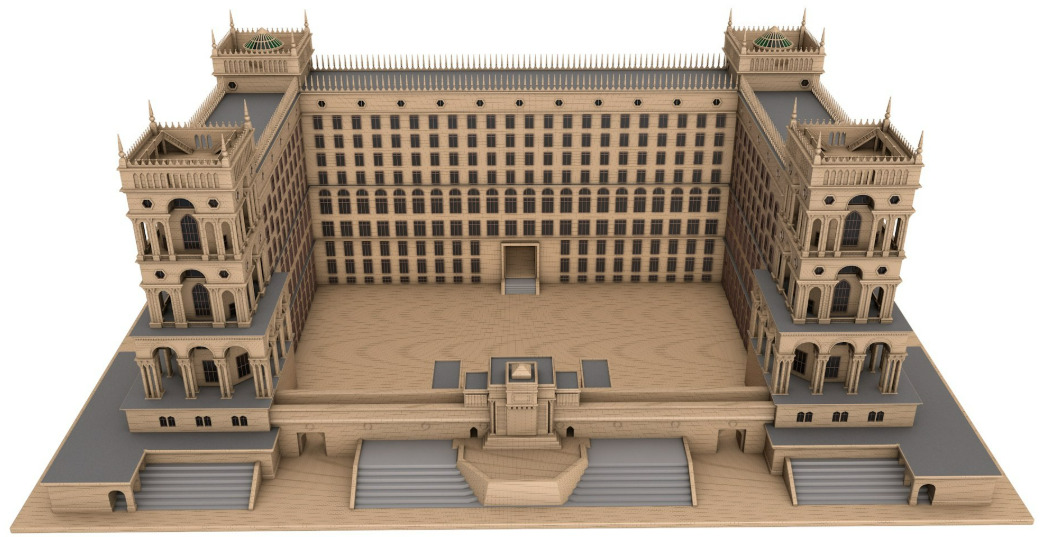 Government House of Baku 3D model_2