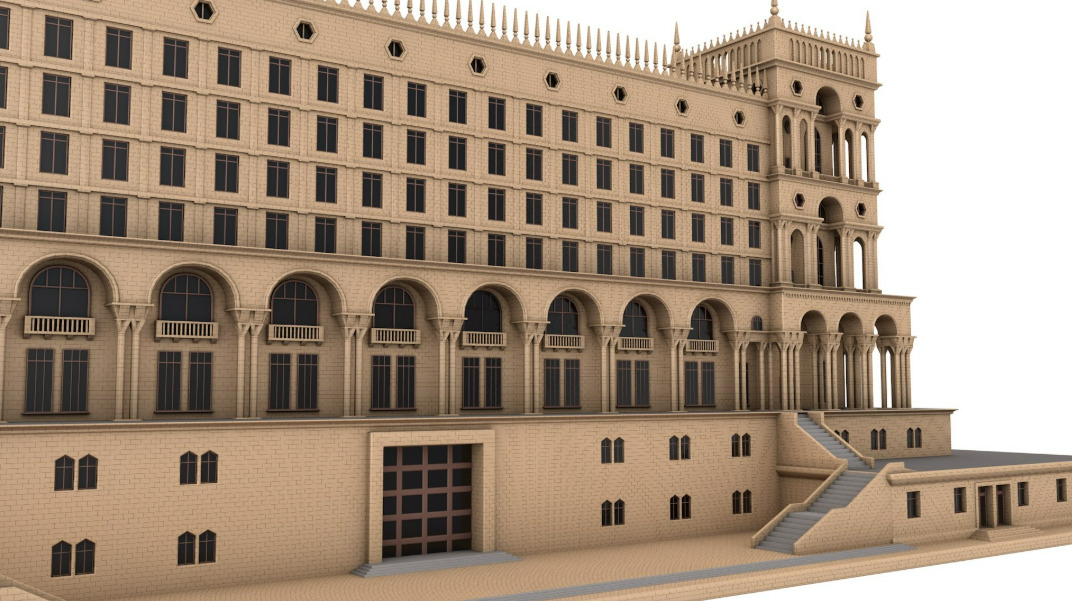 Government House of Baku 3D model_4