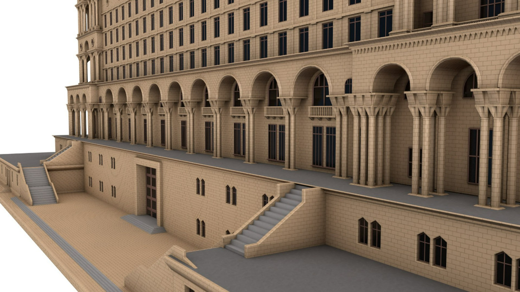 Government House of Baku 3D model_10