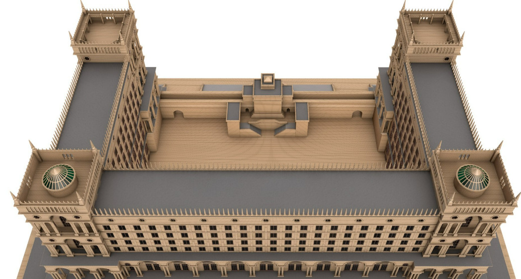 Government House of Baku 3D model_5