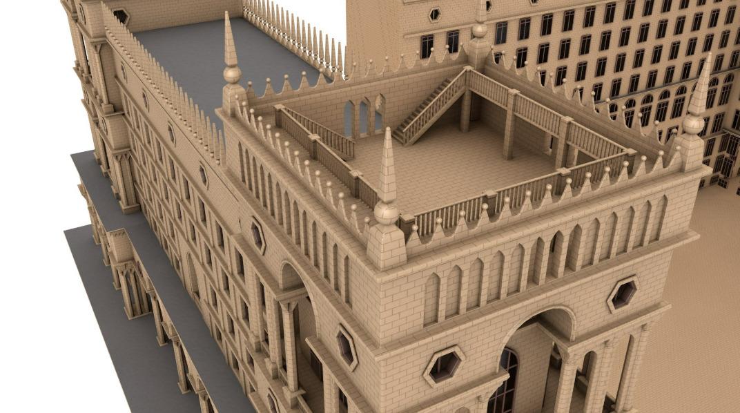 Government House of Baku 3D model_12
