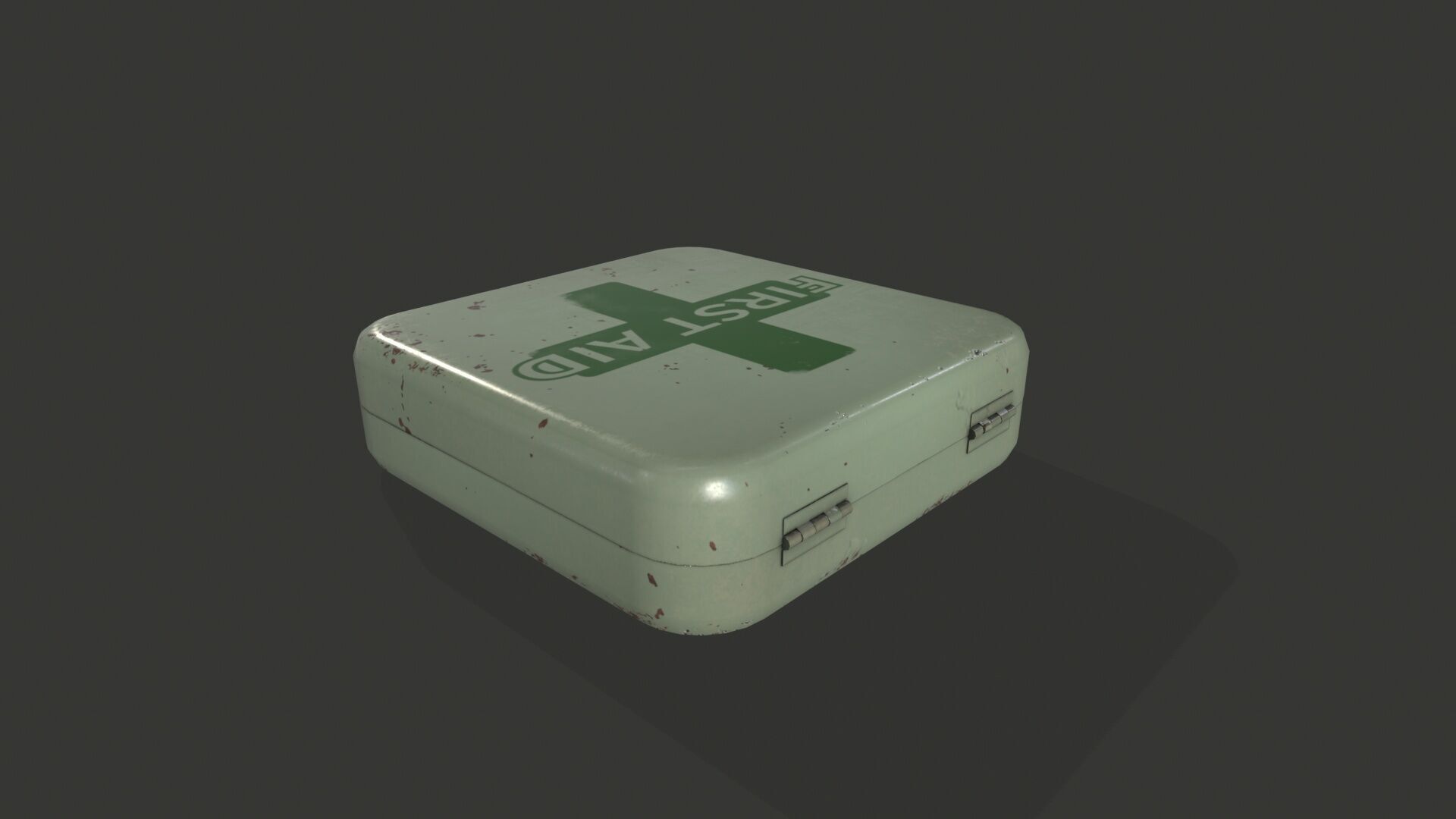 First Aid Box Low-poly 3D model_3