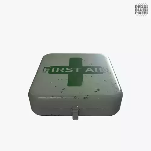 First Aid Box Low-poly 3D model First Aid Box Low-poly 3D model