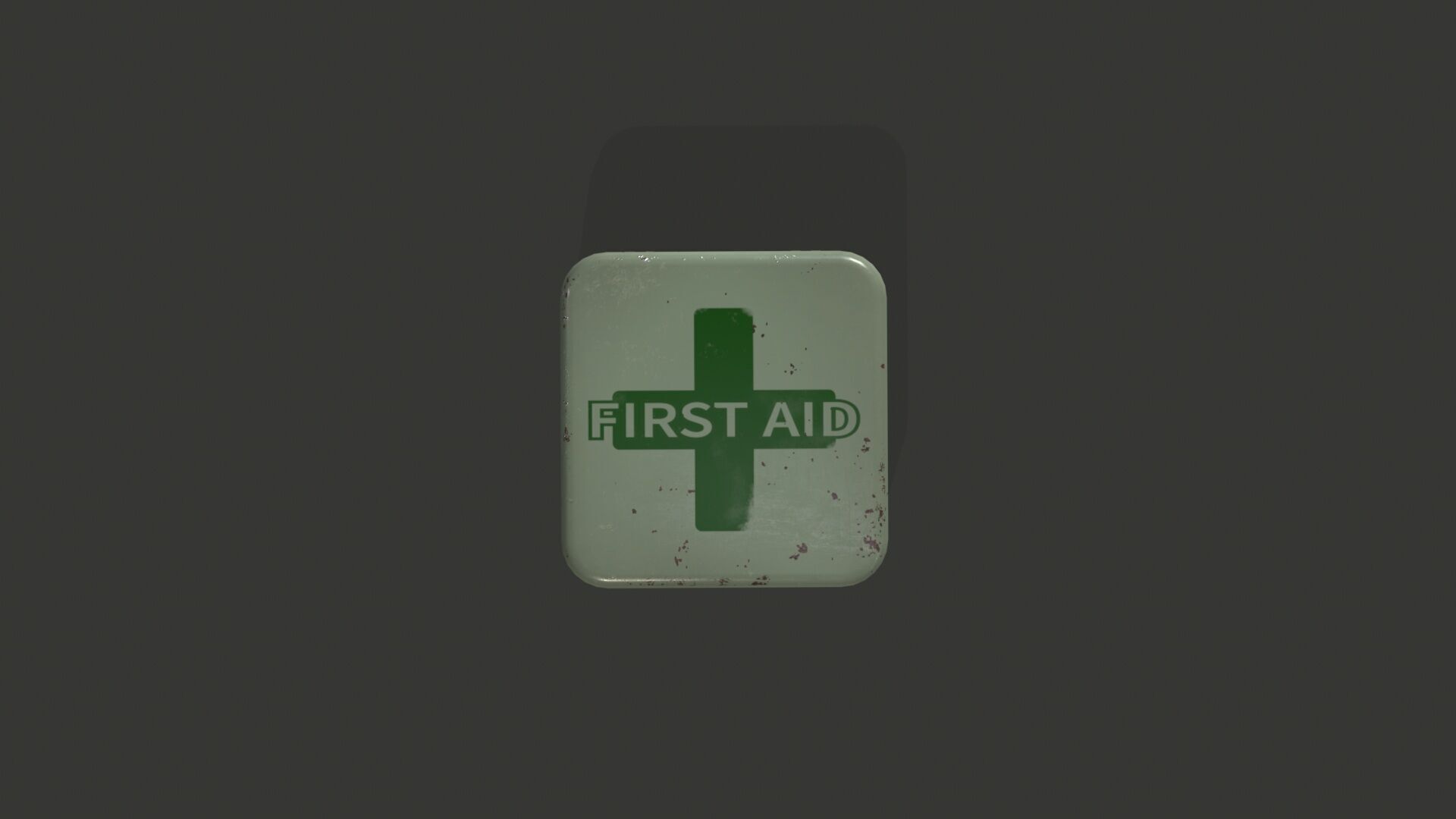First Aid Box Low-poly 3D model_5