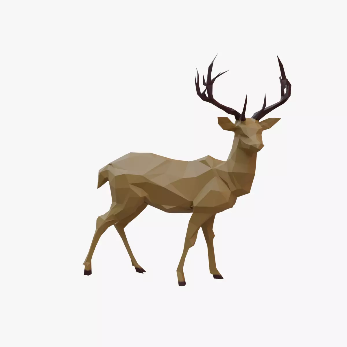 Deer low poly Low-poly 3D model_0