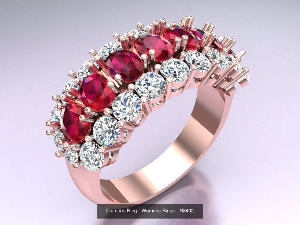 Collection 3d Ring Jewellery - 100 Womens Rings N22 _16