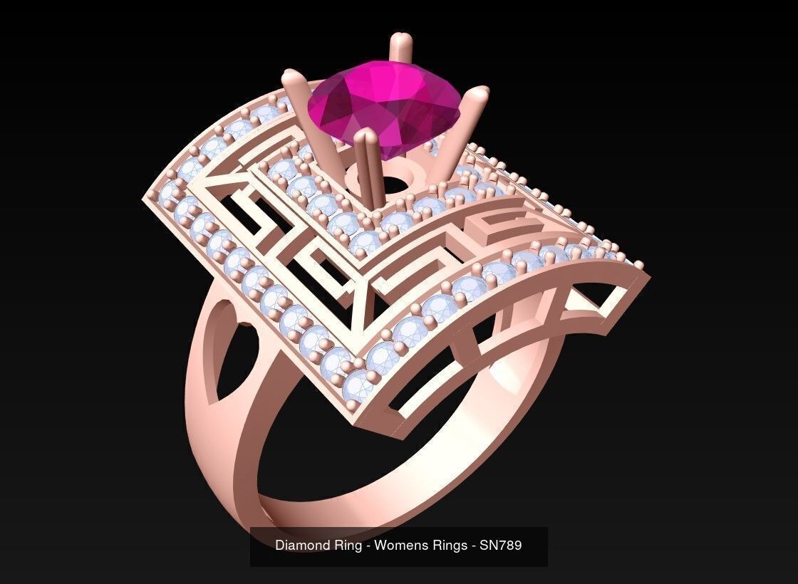 Collection 3d Ring Jewellery - 100 Womens Rings N22 _105