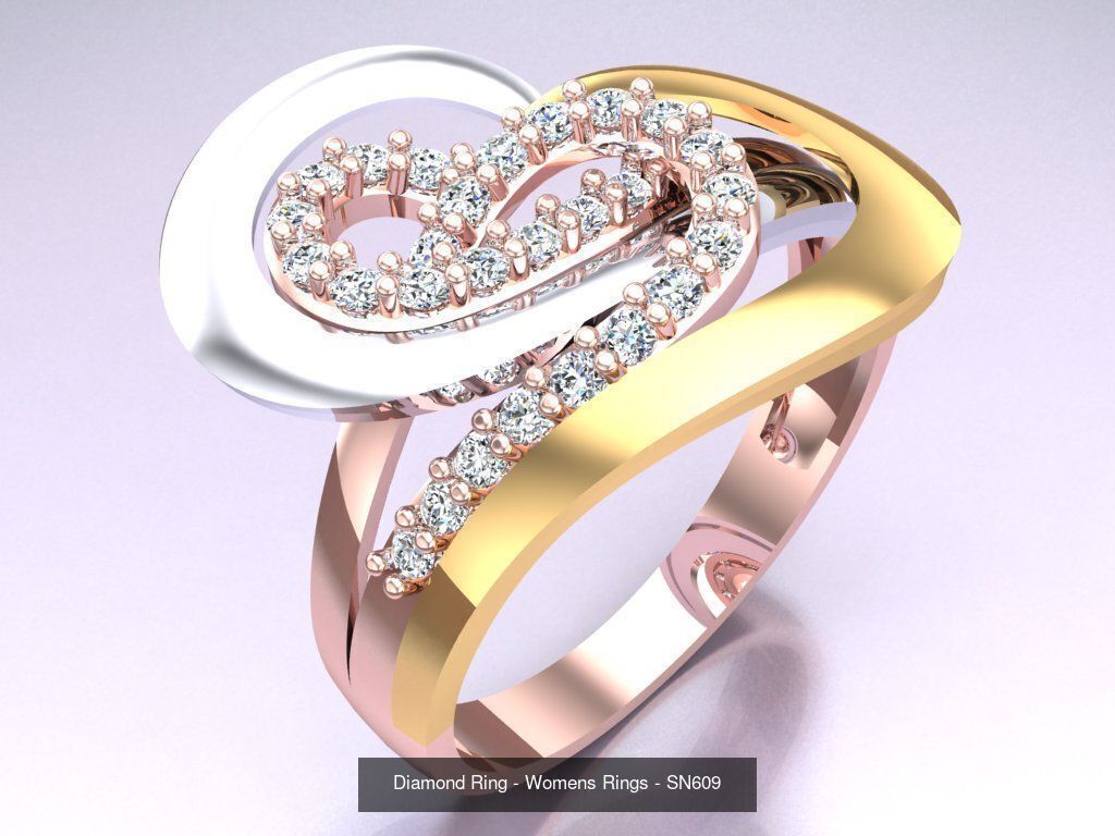 Collection 3d Ring Jewellery - 100 Womens Rings N22 _106
