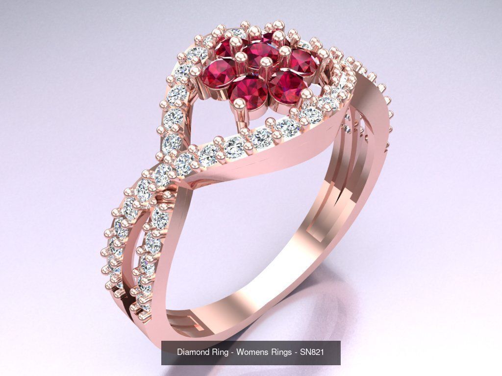 Collection 3d Ring Jewellery - 100 Womens Rings N22 _103