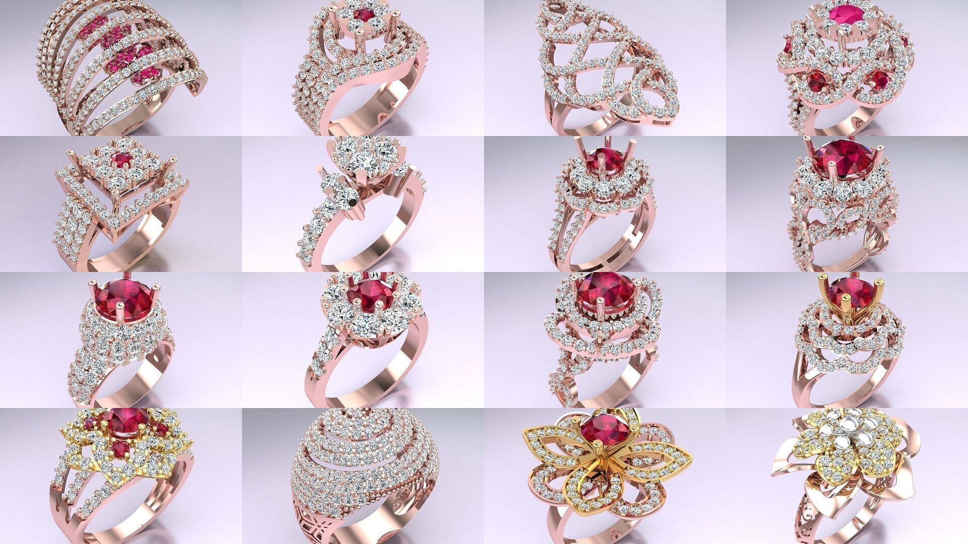 Collection 3d Ring Jewellery - 100 Womens Rings N22 _5