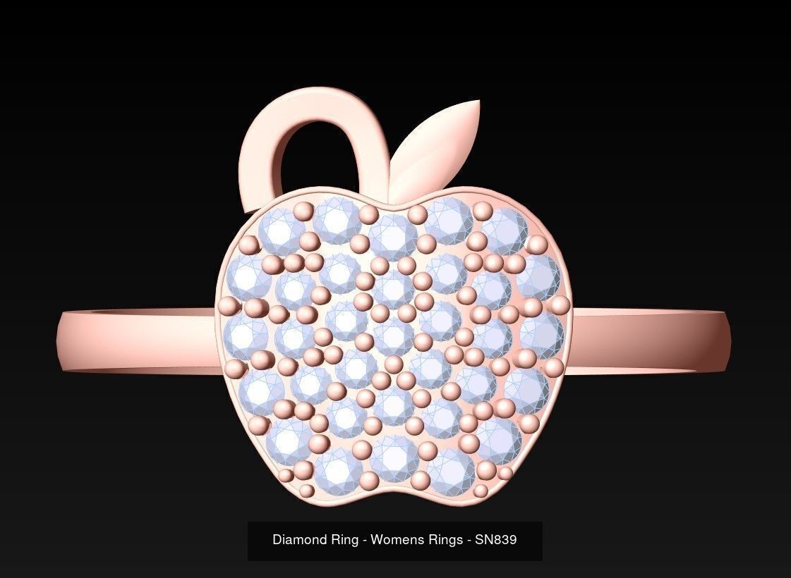 Collection 3d Ring Jewellery - 100 Womens Rings N22 _104