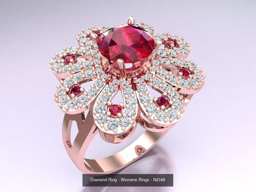 Collection 3d Ring Jewellery - 100 Womens Rings N22 _79